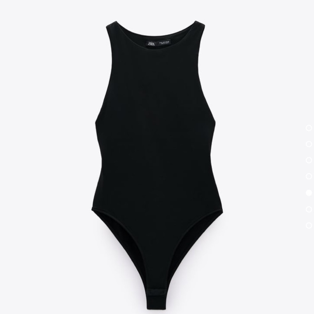 Zara Black Halter Bodysuit